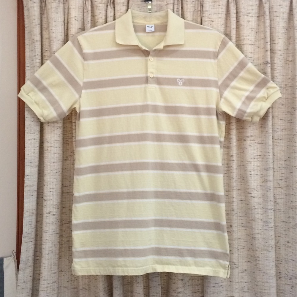 Tna by Aritzia Knight Striped Short Sleeve Polo Dress